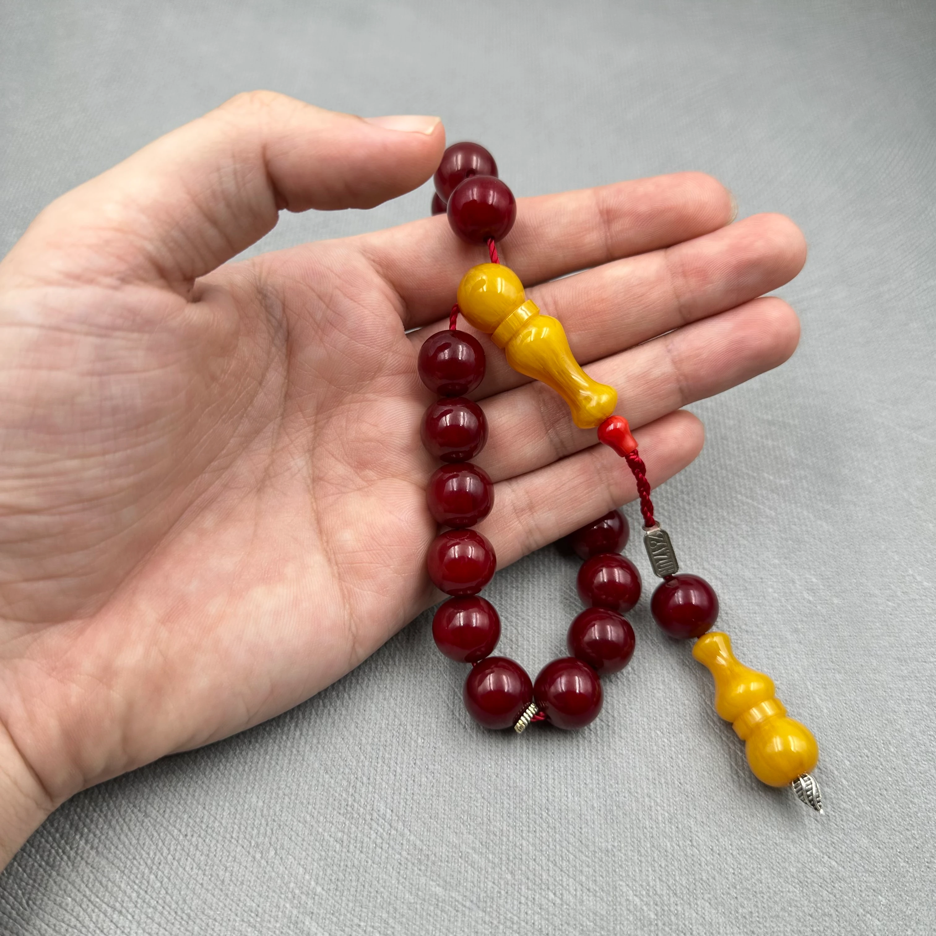 Zeyzun Usta İşçilikli Osmanlı Benzetme Efe Maskot Traşlı İmame Sıkma Kehribar Tespih